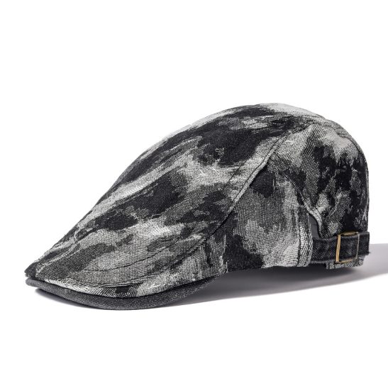 Vintage Washed Denim Flat Cap