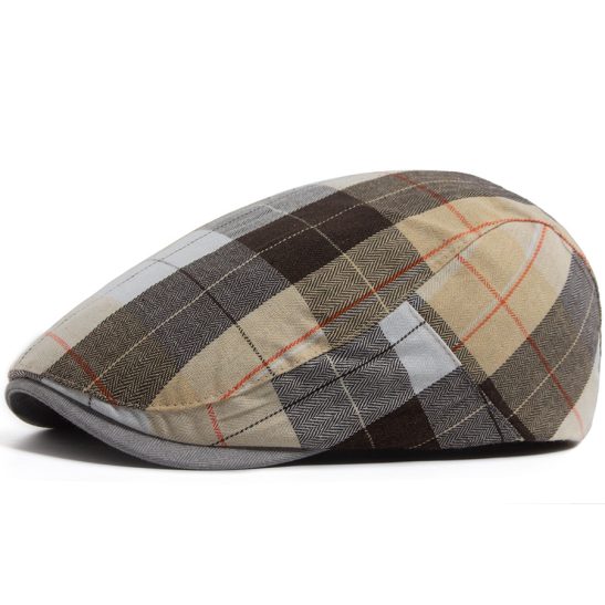 Cotton plaid patchwork flat cop hat